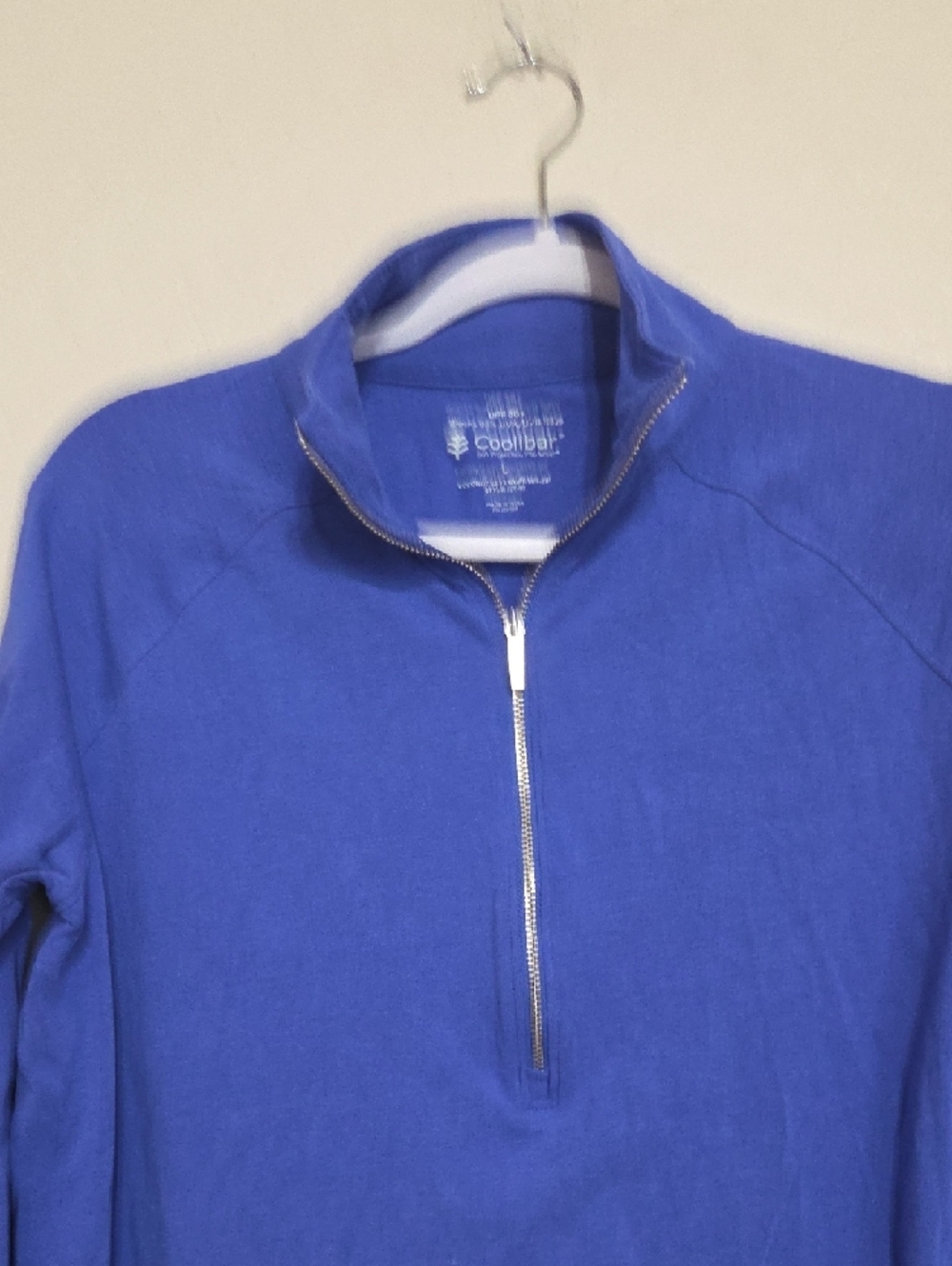 Coolibar Royal Blue Quarter-Zip Sun Shirt - Picture 3 of 9
